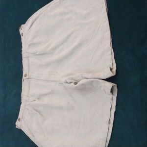 High Sierra Light Tan Side Tab Adjuster Linen/Cotton Shorts  40